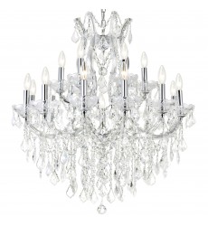  Maria Theresa 19 Light Up Chandelier With Chrome Finish (8311P32C-19 (Clear)) - CWI