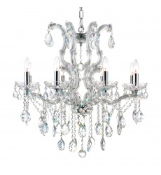  Colossal 8 Light Up Chandelier With Chrome Finish (8312P28C-8 (Clear)) - CWI
