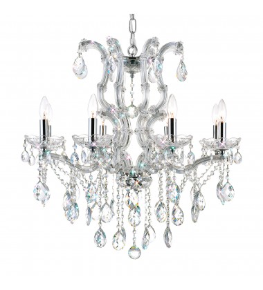 Colossal 8 Light Up Chandelier With Chrome Finish (8312P28C-8 (Clear)) - CWI Colossal 8 Light Up Chandelier With Chrome Finish (8312P28C-8 (Clear)) - CWI