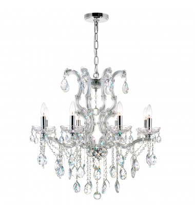 Colossal 8 Light Up Chandelier With Chrome Finish (8312P28C-8 (Clear)) - CWI Colossal 8 Light Up Chandelier With Chrome Finish (8312P28C-8 (Clear)) - CWI