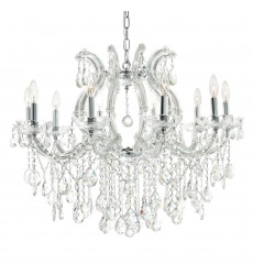  Colossal 10 Light Up Chandelier With Chrome Finish (8312P32C-10 (Clear)) - CWI