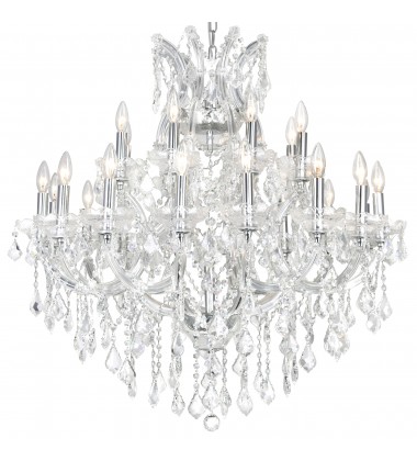 Maria Theresa 25 Light Up Chandelier With Chrome Finish (8318P36C-25 (Clear)) - CWI Maria Theresa 25 Light Up Chandelier With Chrome Finish (8318P36C-25 (Clear)) - CWI