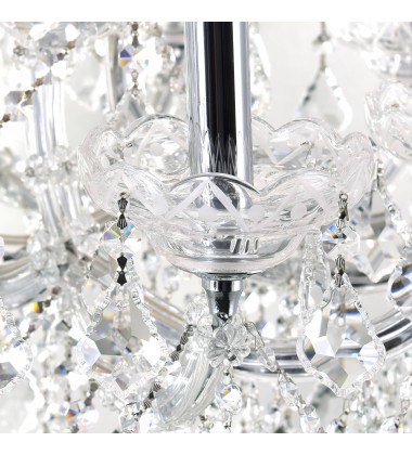 Maria Theresa 25 Light Up Chandelier With Chrome Finish (8318P36C-25 (Clear)) - CWI Maria Theresa 25 Light Up Chandelier With Chrome Finish (8318P36C-25 (Clear)) - CWI