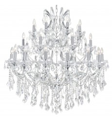  Maria Theresa 33 Light Up Chandelier With Chrome Finish (8318P42C-33 (Clear)) - CWI