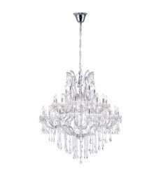  Maria Theresa 41 Light Up Chandelier With Chrome Finish (8318P50C-41 (Clear)-B) - CWI