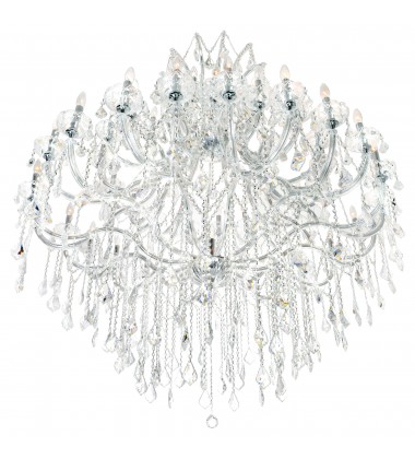 Maria Theresa 49 Light Up Chandelier With Chrome Finish (8318P60C-49 (Clear)-A) - CWI Maria Theresa 49 Light Up Chandelier With Chrome Finish (8318P60C-49 (Clear)-A) - CWI
