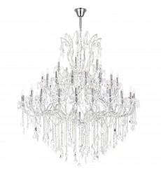  Maria Theresa 49 Light Up Chandelier With Chrome Finish (8318P60C-49 (Clear)-A) - CWI