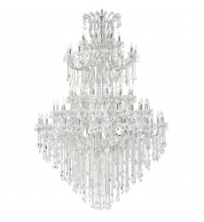  Maria Theresa 84 Light Up Chandelier With Chrome Finish (8318P70C-84 (Clear)-A) - CWI