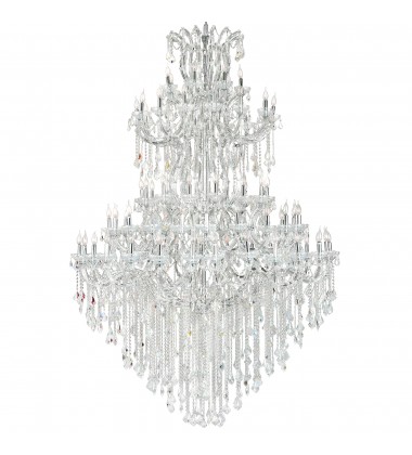  Maria Theresa 84 Light Up Chandelier With Chrome Finish (8318P70C-84 (Clear)-A) - CWI