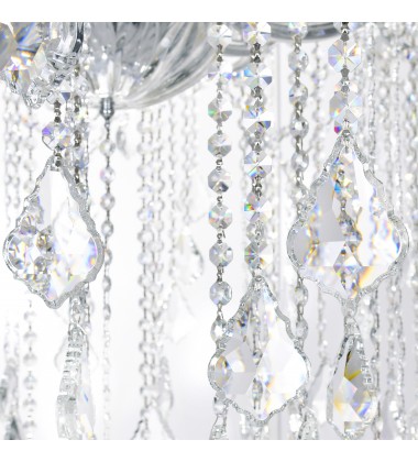  Maria Theresa 84 Light Up Chandelier With Chrome Finish (8318P70C-84 (Clear)-A) - CWI
