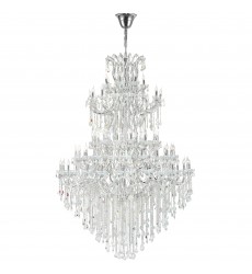  Maria Theresa 84 Light Up Chandelier With Chrome Finish (8318P70C-84 (Clear)-A) - CWI