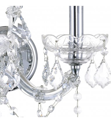  Maria Theresa 2 Light Wall Sconce With Chrome Finish (8318W12C-2 (Clear)) - CWI