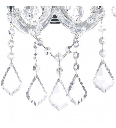  Maria Theresa 5 Light Wall Sconce With Chrome Finish (8318W12C-5 (Clear)) - CWI