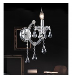  Maria Theresa 1 Light Wall Sconce With Chrome Finish (8318W5C-1 (Clear)) - CWI