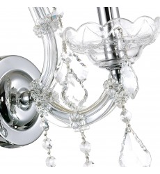  Maria Theresa 1 Light Wall Sconce With Chrome Finish (8397W5C-1(Clear)) - CWI