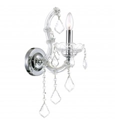  Maria Theresa 1 Light Wall Sconce With Chrome Finish (8397W5C-1(Clear)) - CWI