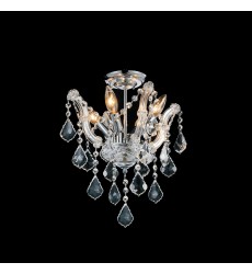  Payton 4 Light Flush Mount With Chrome Finish (8418C14C-4(Clear)) - CWI