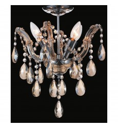  Payton 4 Light Flush Mount With Chrome Finish (8418C14C-4(Cognac)) - CWI