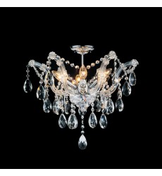  Payton 6 Light Flush Mount With Chrome Finish (8418C20C-6(Clear)) - CWI