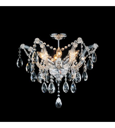 Payton 6 Light Flush Mount With Chrome Finish (8418C20C-6(Clear)) - CWI Payton 6 Light Flush Mount With Chrome Finish (8418C20C-6(Clear)) - CWI