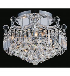  Amanda 6 Light Flush Mount With Chrome Finish (8421C16C) - CWI
