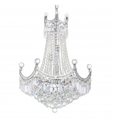 Amanda 11 Light Down Chandelier With Chrome Finish (8421P24C) - CWI