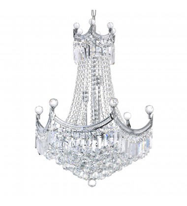  Amanda 11 Light Down Chandelier With Chrome Finish (8421P24C) - CWI