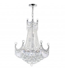  Amanda 11 Light Down Chandelier With Chrome Finish (8421P24C) - CWI