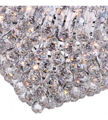  Amanda 15 Light Down Chandelier With Chrome Finish (8421P28C) - CWI