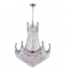  Amanda 15 Light Down Chandelier With Chrome Finish (8421P28C) - CWI