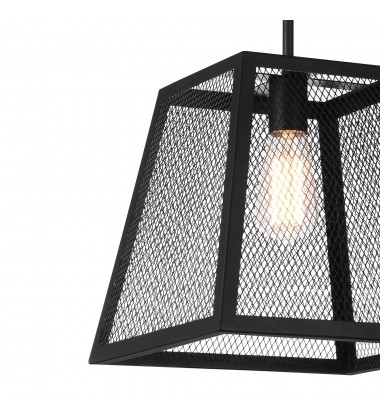  Macleay 1 Light Down Mini Pendant With Black Finish (9601P12-1-101-A) - CWI