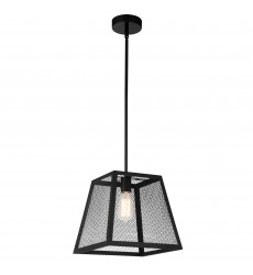 Macleay 1 Light Down Mini Pendant With Black Finish (9601P12-1-101-A) - CWI