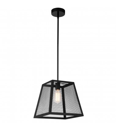  Macleay 1 Light Down Mini Pendant With Black Finish (9601P12-1-101-A) - CWI