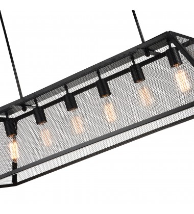 Macleay 6 Light Down Chandelier With Black Finish (9601P42-6-101-A) - CWI Macleay 6 Light Down Chandelier With Black Finish (9601P42-6-101-A) - CWI