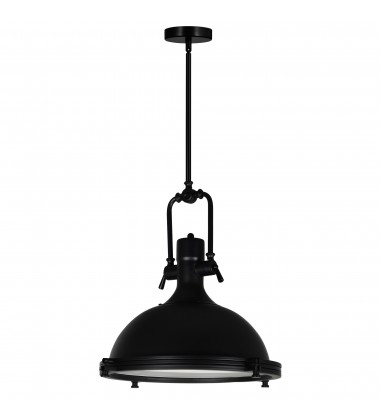  Show 1 Light Down Pendant With Black Finish (9602P16-1-101) - CWI