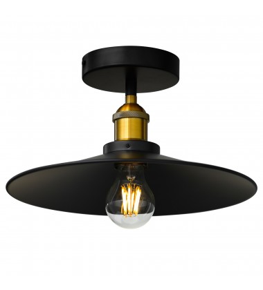  Brave 1 Light Flush Mount With Black Finish (9605C13-1-101) - CWI