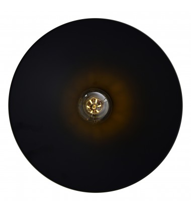  Brave 1 Light Flush Mount With Black Finish (9605C13-1-101) - CWI