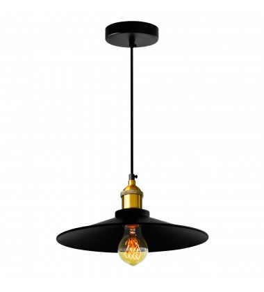 Brave 1 Light Down Mini Pendant With Black Finish (9605P13-1-101) - CWI
