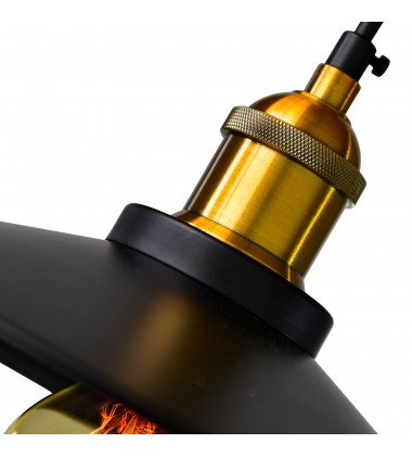  Brave 1 Light Down Mini Pendant With Black Finish (9605P13-1-101) - CWI