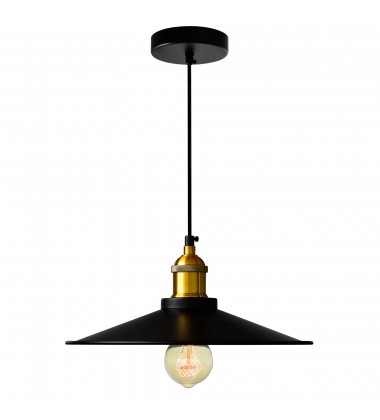  Brave 1 Light Down Mini Pendant With Black Finish (9605P13-1-101) - CWI
