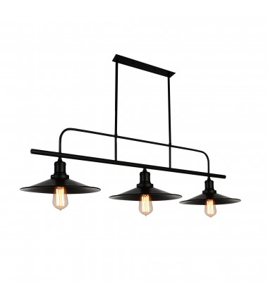  Brave 3 Light Pool Table Light With Black Finish (9605P46-3-101) - CWI