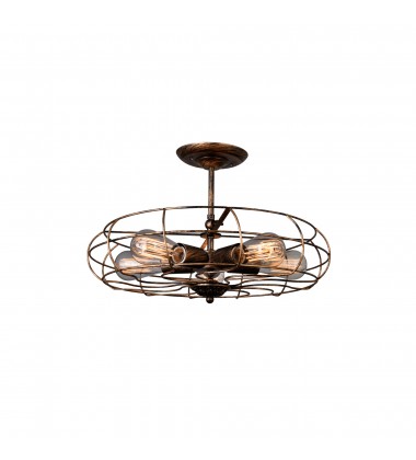 Pamela 5 Light Flush Mount With Antique Copper Finish (9606C19-5-128) - CWI  Pamela 5 Light Flush Mount With Antique Copper Finish (9606C19-5-128) - CWI