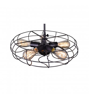 Pamela 5 Light Flush Mount With Rust Finish (9606C19-5-130) - CWI  Pamela 5 Light Flush Mount With Rust Finish (9606C19-5-130) - CWI