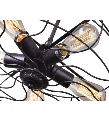 Pamela 5 Light Flush Mount With Rust Finish (9606C19-5-130) - CWI  Pamela 5 Light Flush Mount With Rust Finish (9606C19-5-130) - CWI