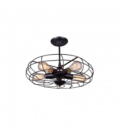 Pamela 5 Light Flush Mount With Rust Finish (9606C19-5-130) - CWI  Pamela 5 Light Flush Mount With Rust Finish (9606C19-5-130) - CWI