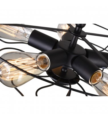 Pamela 5 Light Pendant With Black Finish (9606P18-5-101) - CWI  Pamela 5 Light Pendant With Black Finish (9606P18-5-101) - CWI