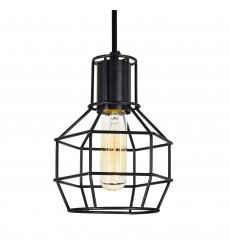  Secure 1 Light Down Mini Pendant With Black Finish (9608P6-1-101) - CWI