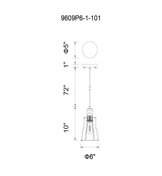 Graham 1 Light Down Mini Pendant With Black Finish (9609P6-1-101) - CWI  Graham 1 Light Down Mini Pendant With Black Finish (9609P6-1-101) - CWI