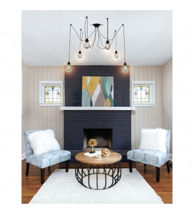  Tomaso 6 Light Multi Light Pendant With Black Finish (9610P28-6-101) - CWI