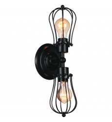 Tomaso 2 Light Wall Sconce With Black Finish (9610W6-2-101) - CWI